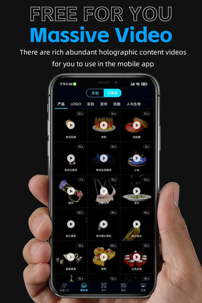 Hologram 3D Ventilador Projetor Advertising Display Luces Led light Sign Holographic Player Support Images Video Draw Audiences