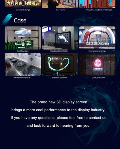 Hologram 3D Ventilador Projetor Advertising Display Luces Led light Sign Holographic Player Support Images Video Draw Audiences
